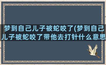 梦到自己儿子被蛇咬了(梦到自己儿子被蛇咬了带他去打针什么意思 周公解梦)